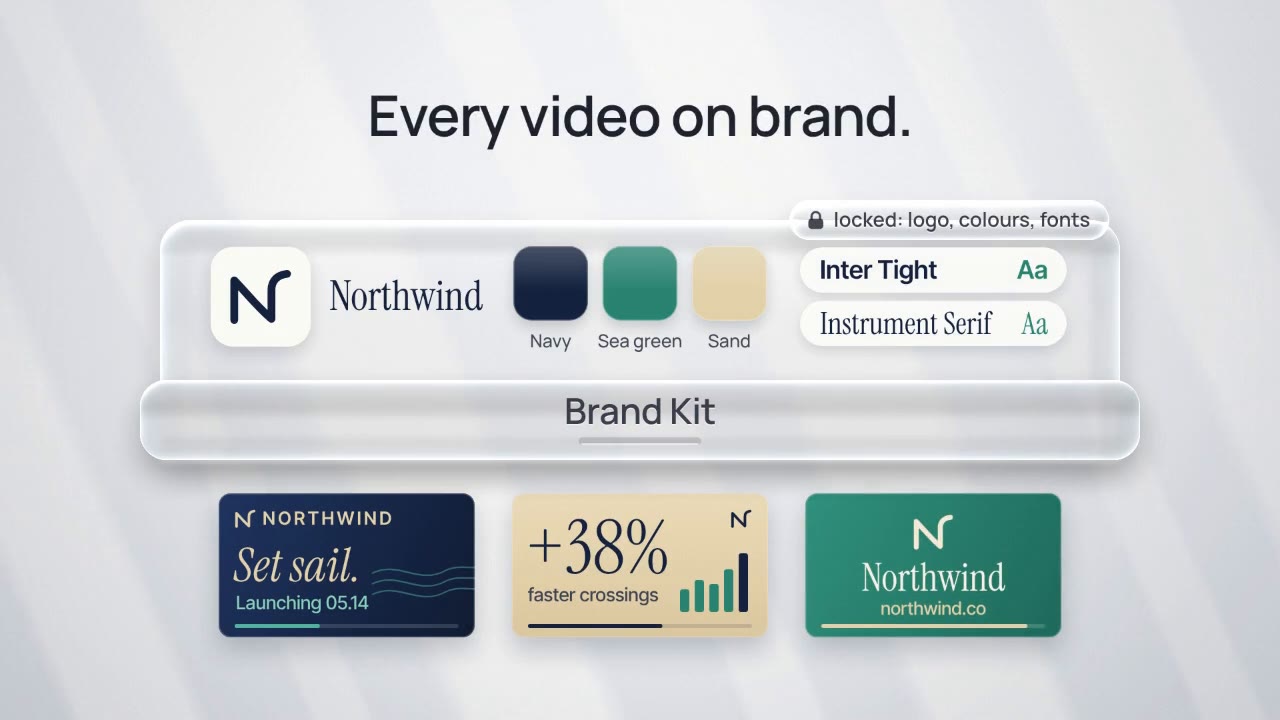 Every video on brand: a liquid glass film made with FrameCall